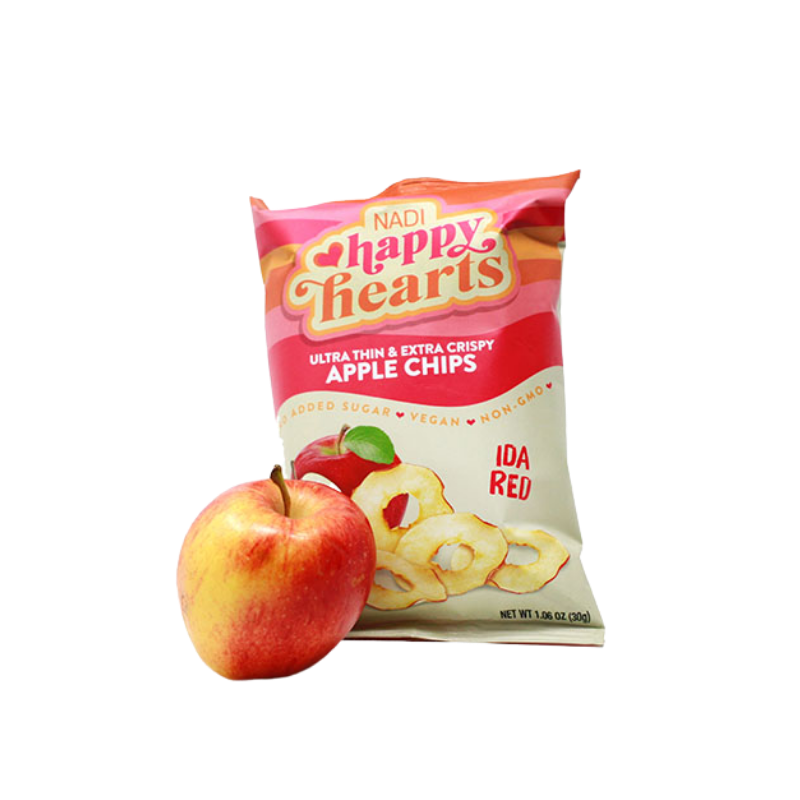 Happy Hearts Apple Chips, Ida Red (6 pack)