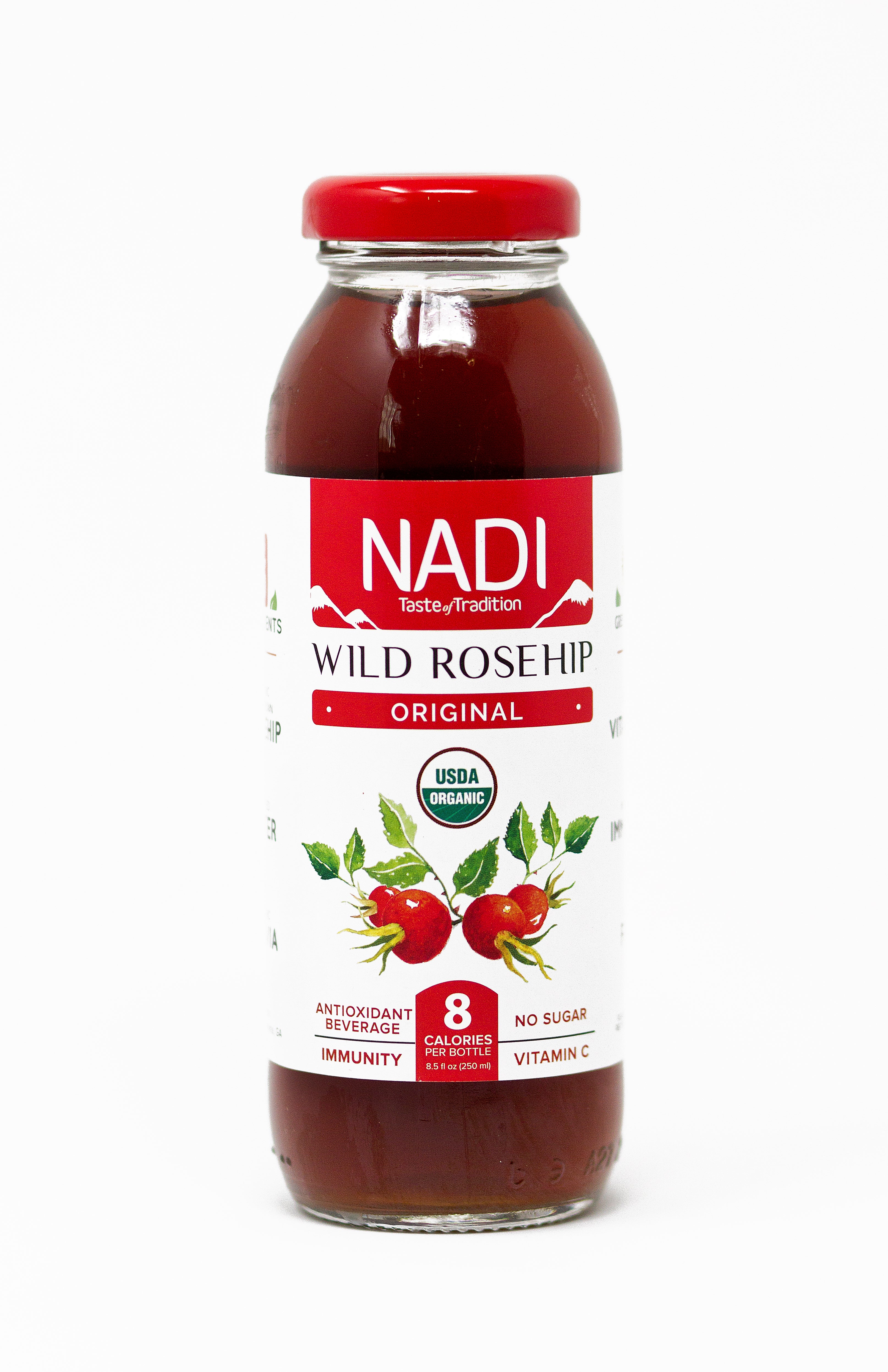 NADI Original Organic Wild Rosehip No Sugar Juice Drink Bottle 